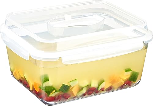 Miniatura 8 de Recipiente de vidrio extra grande para almacenamiento de alimentos con tapa y asa de bloqueo hermético. 28 tazas - Almacenamiento de alimentos para