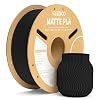 ELEGOO Matte PLA Filament Matte Black 1KG, 1.75mm 3D Printer Filament Dimensional Accuracy - 0.02mm, 1kg Carboard Spool 2.2lbs Fits for Most FDM 3D Printers