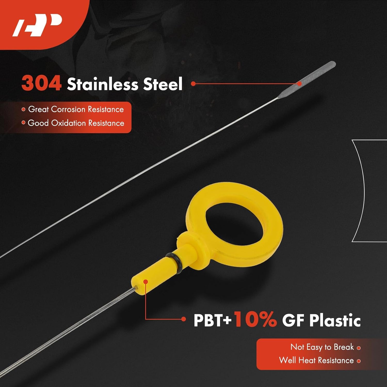 A-Premium V8 6.0L Engine Oil Dipstick Compatible with Ford F-250 F-350 F-450 F-550 Super Duty, 2006 2007, Engine Oil Measuring Rod Dip Stick