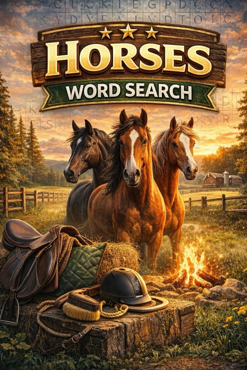 Horses Word Search: Word searches with easy to read print about horses, horseback riding, horse rascing for seniors and teens | 6x9 inches, 110 pages ... Great for gifts, holidays, and vacations.