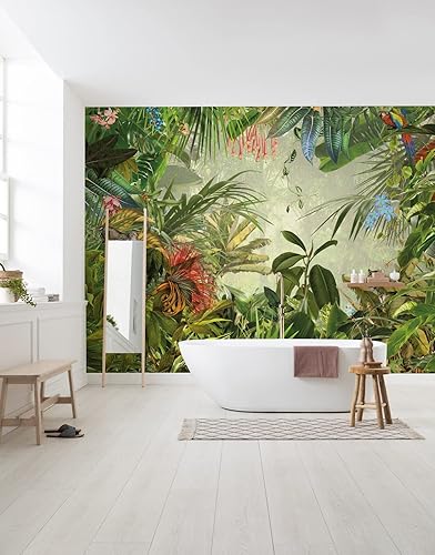 Miniatura 4 de Komar XXL4-031 - Mural de pared con texto en inglés "Into the Wild", color verde