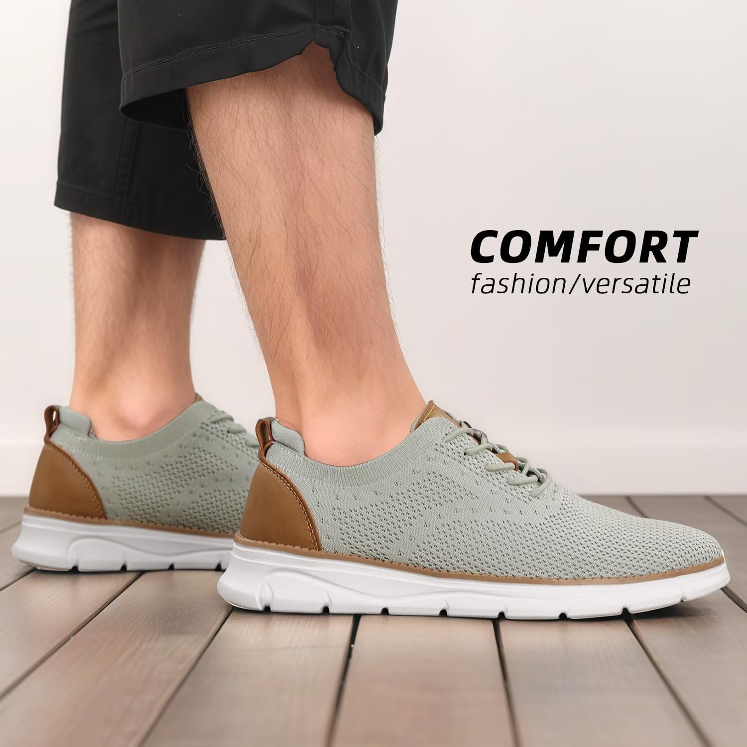 Men's Casual Dress Shoes Fashion Walking Sneakers Mesh Business Oxfords Work Lightweight Soft Sole - Image 7