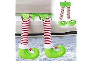 PAMASE Elf Leg for Car Trunk: Festive Christmas Car Decoration
