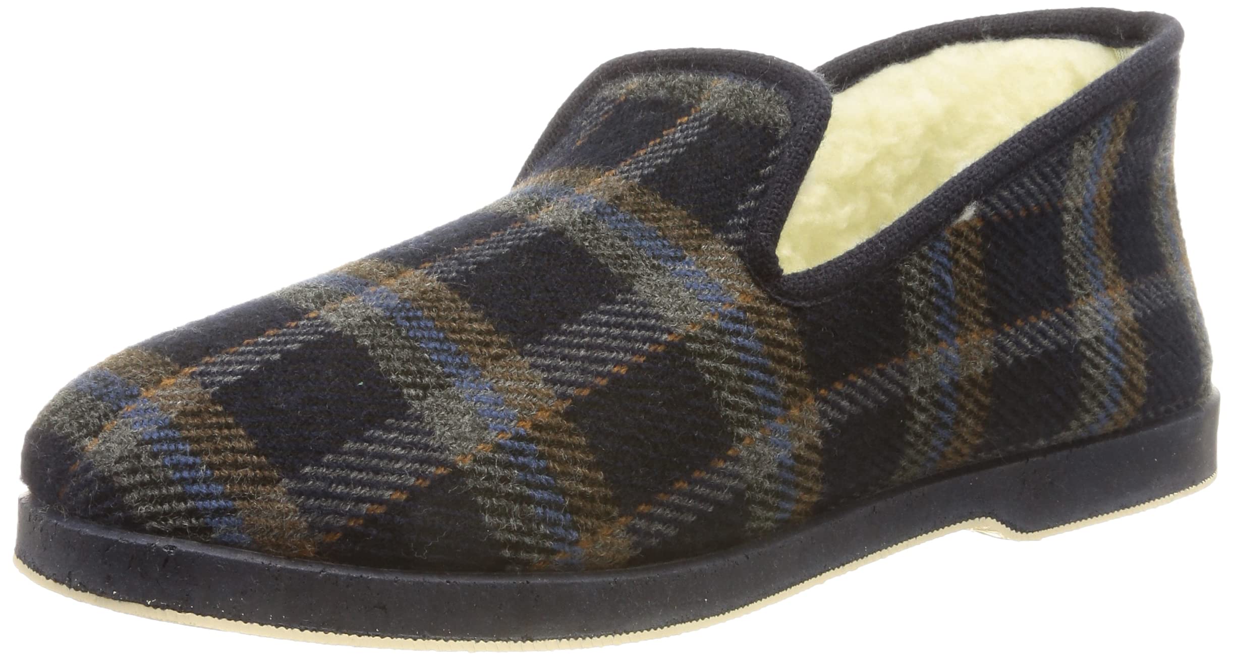 Wamba By Victoria Men's Confortable Cuadros H/RECTA Slipper, Marino, 10.5 UK