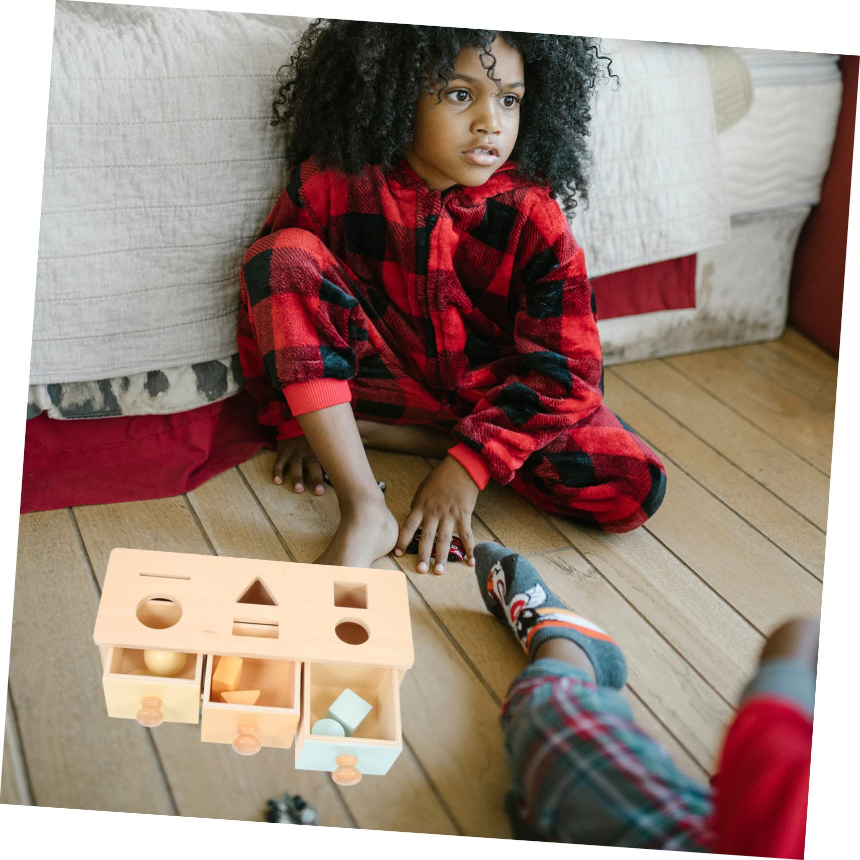 Juguete Sensorial para Niños de Madera, Caja de Permanencia del Objeto