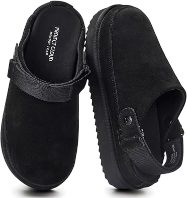 100% Genuine Leather Platform Mule Clogs for Women - Fall Shoes for Women