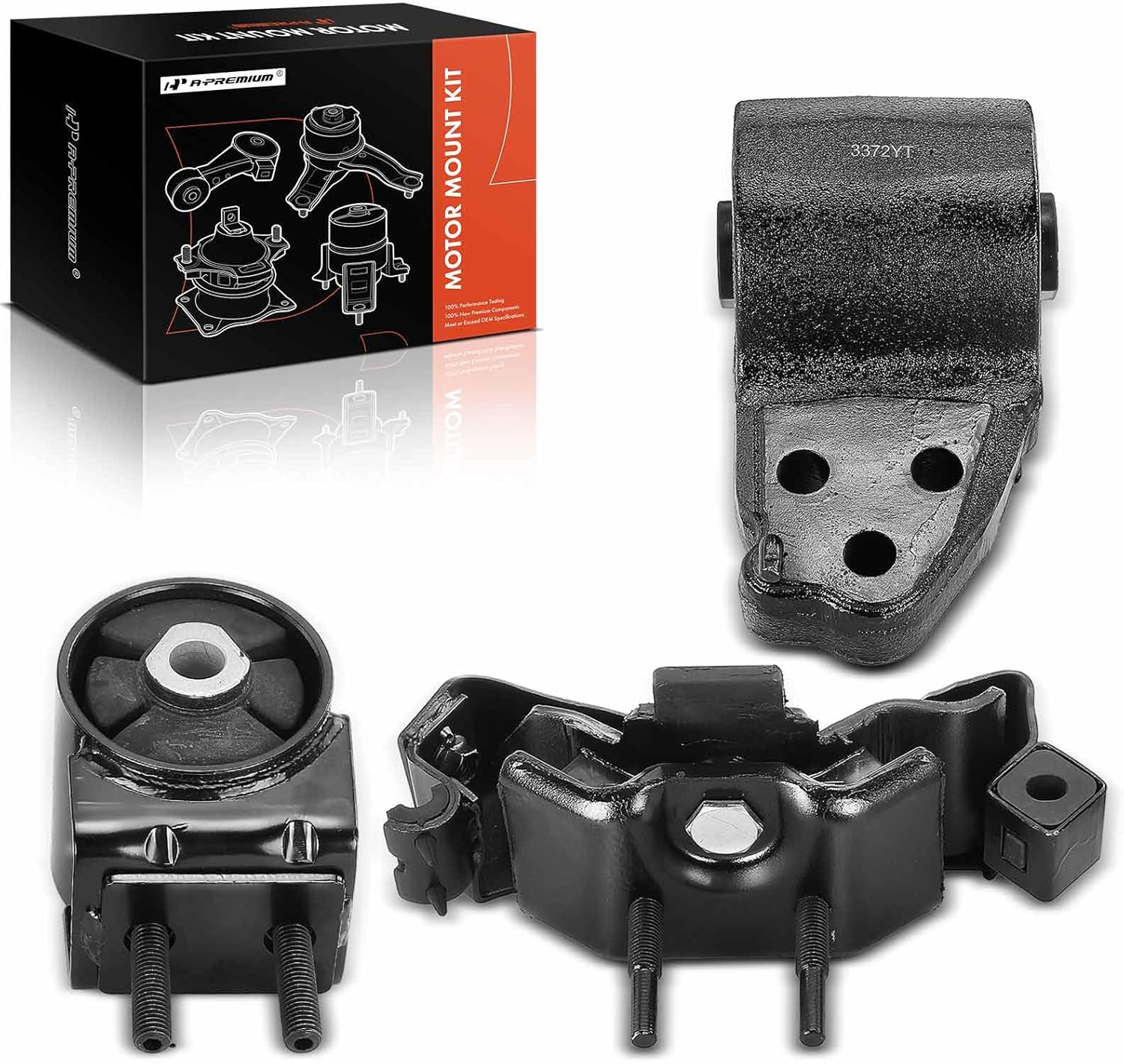 A-Premium Engine Motor Mount and Transmission Mount Kit Compatible with Ford F-150 2011-2023, Expedition 2015-2021 & Lincoln Navigator 2015-2023, 2.7L 3.3L 3.5L 3.7L, Automatic Trans 4WD RWD, Set of 3
