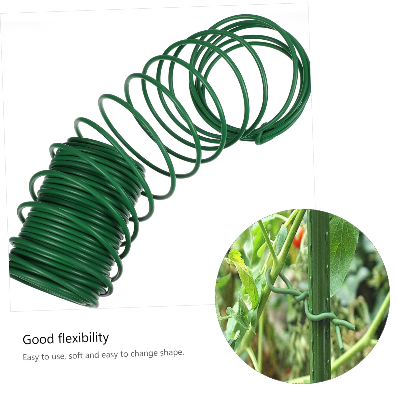 Filo da Giardino Riutilizzabile per Piante Rampicanti, Fissaggio di Rami e Viti, TPR Ferro, Verde, per Casa e Fioristi