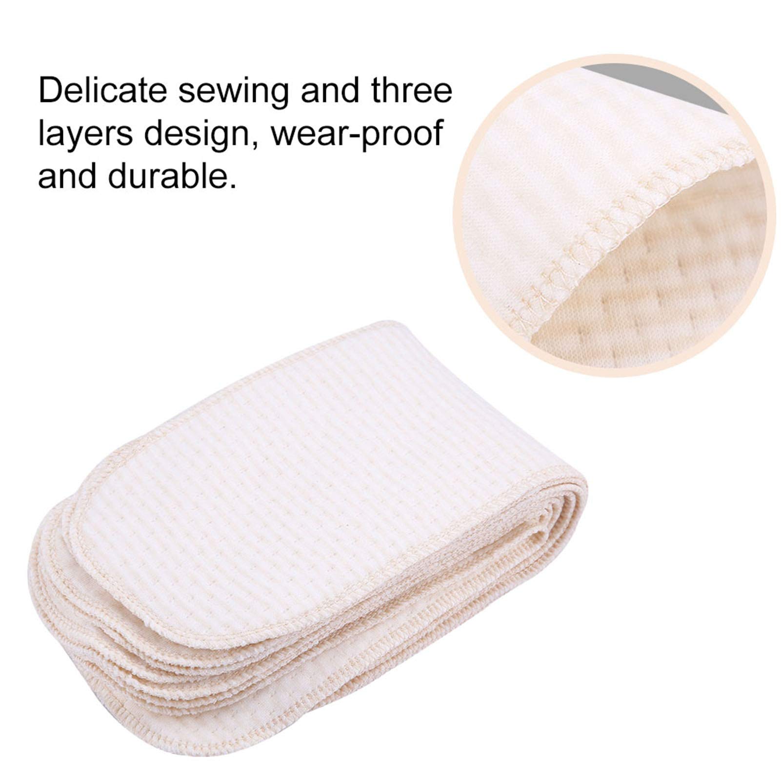 10 Pcs Bébé Couches, Coton Doux Respirant Bonne Absorption D'eau Doublures De Couches Réutilisables Insérer Des Couches Lavables