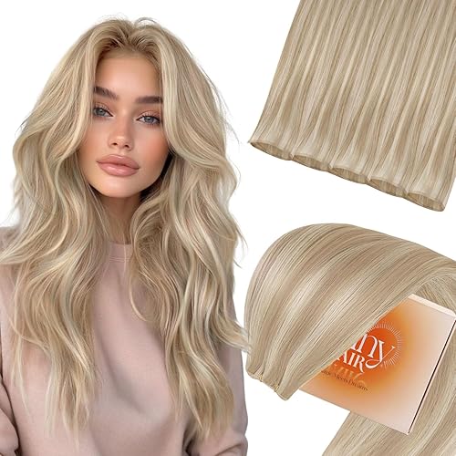 Miniatura 177 de Sunny Hair Extensiones de cabello humano de color marrón para coser, extensiones de cabello humano real, color marrón oscuro, ombré, marrón claro