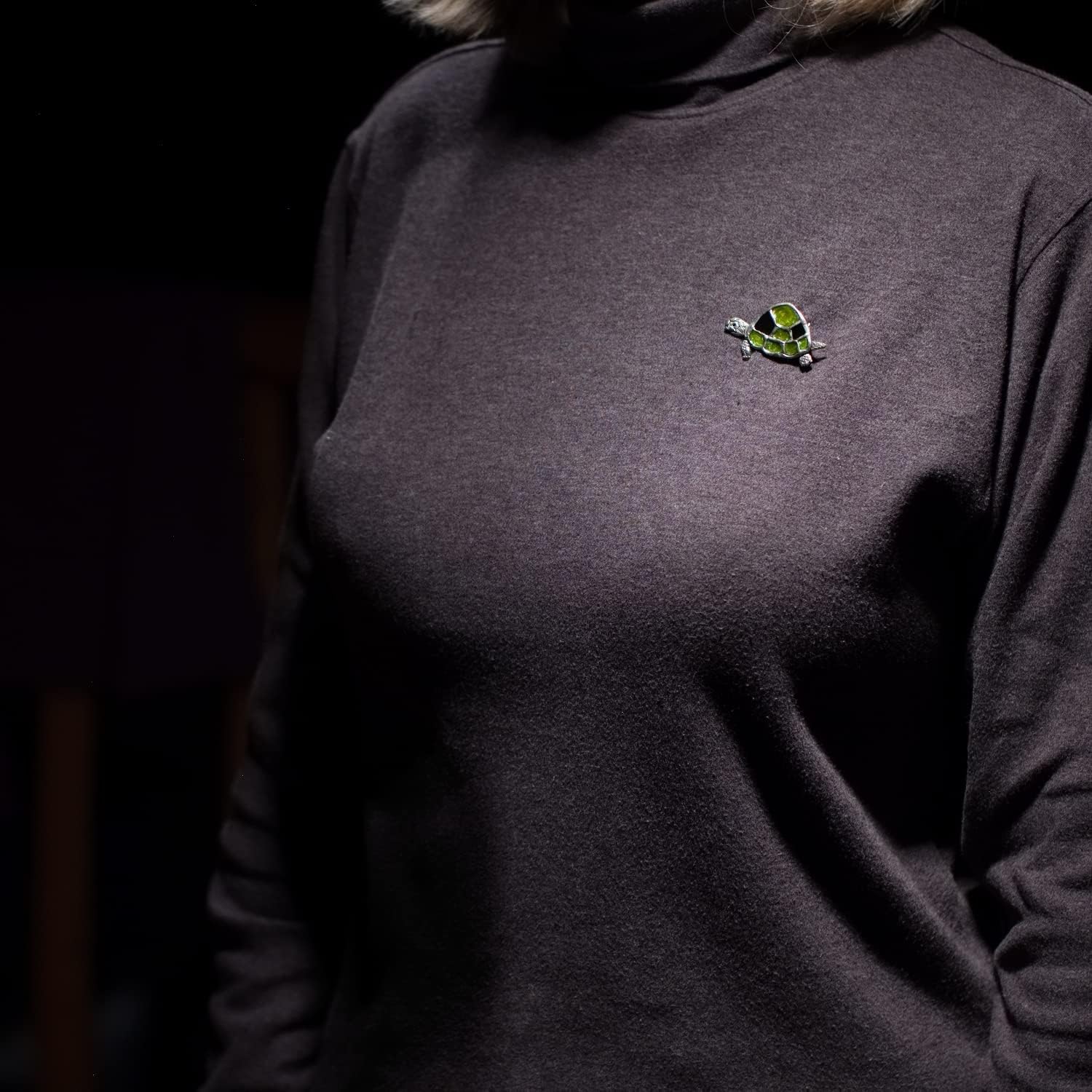 Enamel Green Turtle Pin by The Magic Zoo