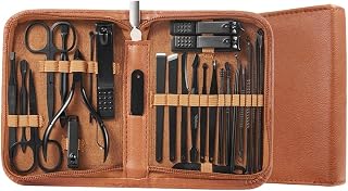 Nail Clippers Kit Nail Art Set Professional Nail Clipper Set - 26 Piece Stainless Steel Manicure Set, Nail Care Tools with Luxurious Travel Case Manicure Set