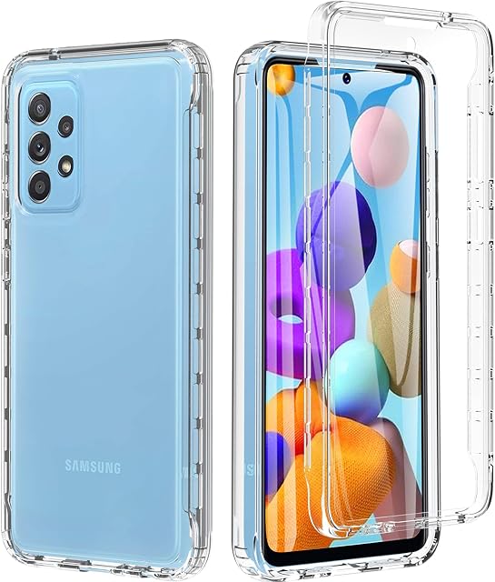 BESINPO For Samsung A52s Case, A52s 5g Case, With Built-in Screen Protector,360 Full Body Rugged PC Soft Silicone Shockproof Anti-scratch Bumper Cover for Samsung Galaxy A52s / Samsung A52 - Clear