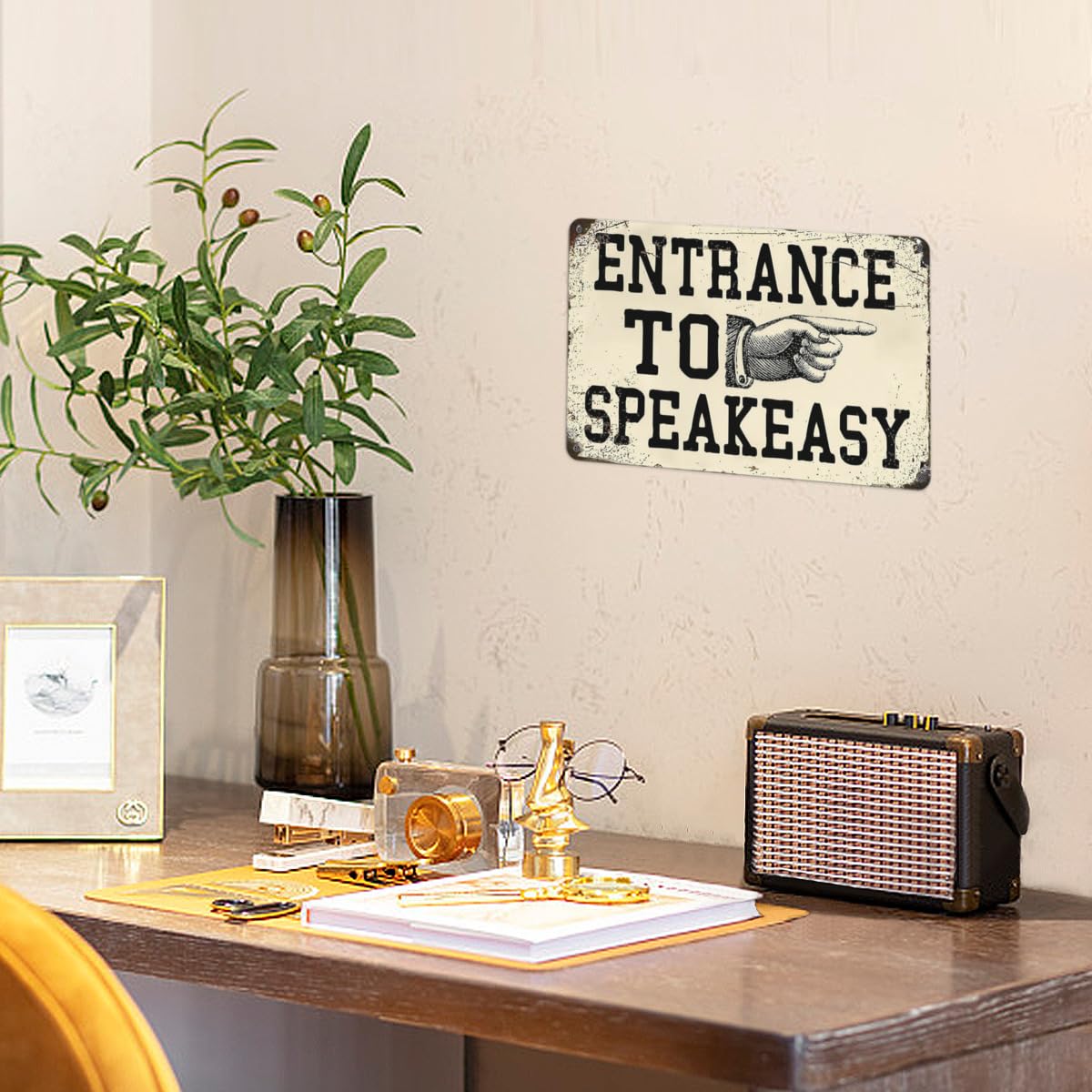 Amazon.co.jp: ヴィンテージ 玄関 To Speakeasy ブリキ看板 レトロ