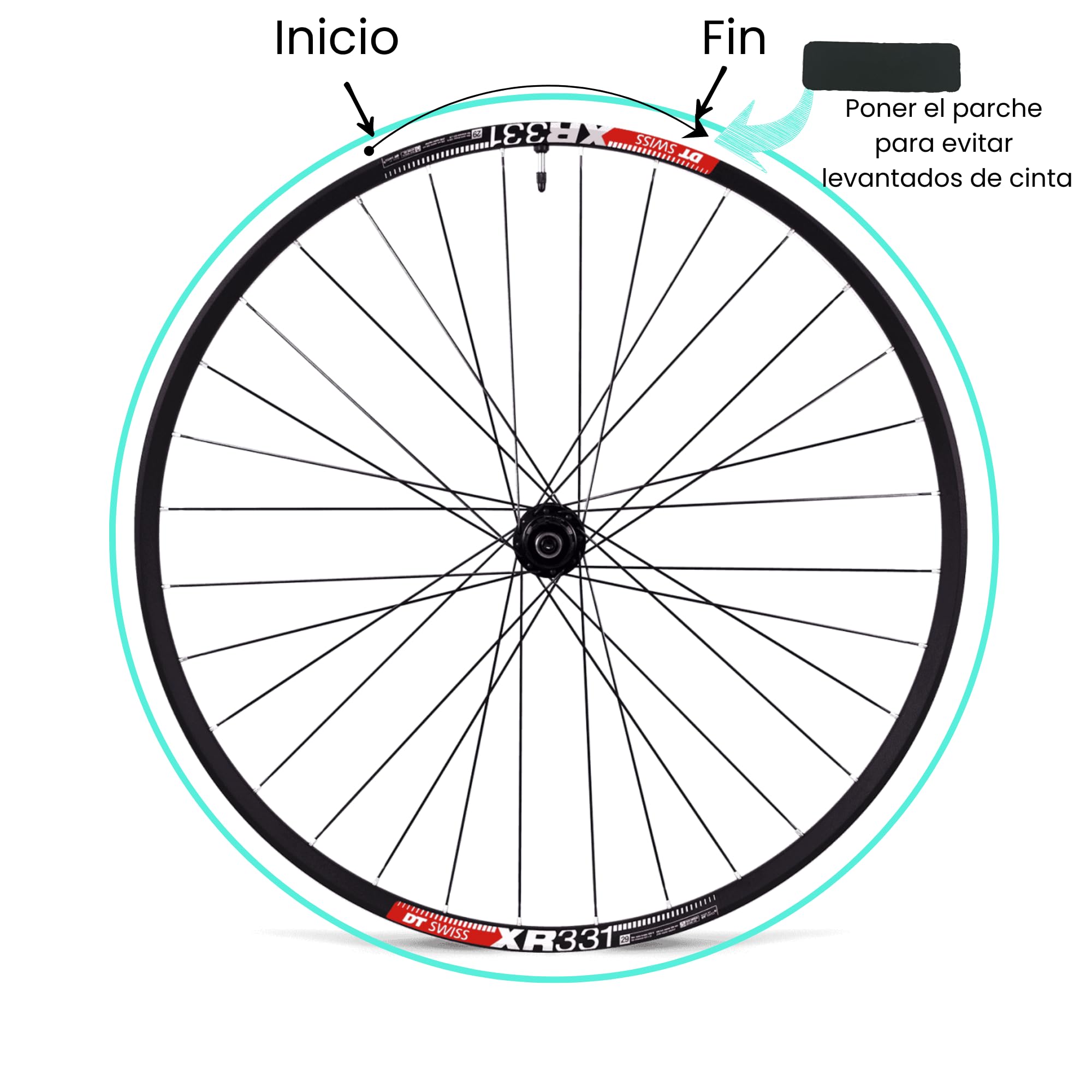 Taśma rurowa 25 mm x 10 m | Tło obręcze do kół 20-29 cali | Taśma klejąca do obręcz MTB, E-Bike, Gravel i szosowych