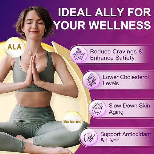 Miniatura 4 de ZEBORA Berberina HCL prémium 1200 mg, suplemento de berberina con canela de Ceilán, ALA y ácido cáprico, apoya el sistema inmunológico,