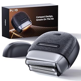 Mini Rasierer Herren Elektrisch, Folienrasierer Herren, 3 schwebende Klingen für gründliche & sanfte Rasur, USB-C Ladestation, Wasserdicht, Reiseverriegelung, elektrorasierer für Bart & Gesicht - Amazon product rated Grade A