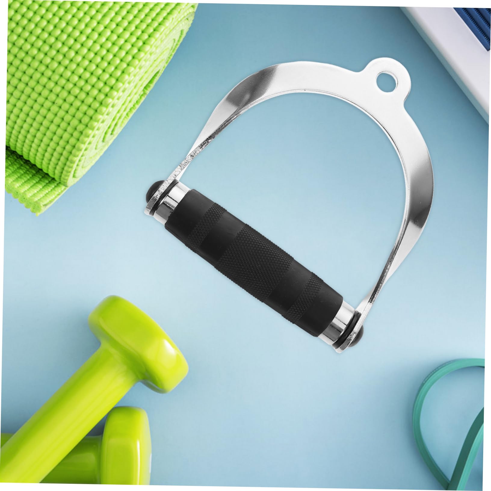 Mango D para Ejercicio de Brazos y Accesorios de Cable para Gimnasio Agarre Ergonómico Antideslizante Compatible con Diversas Máquinas de Fitness para Entrenamiento