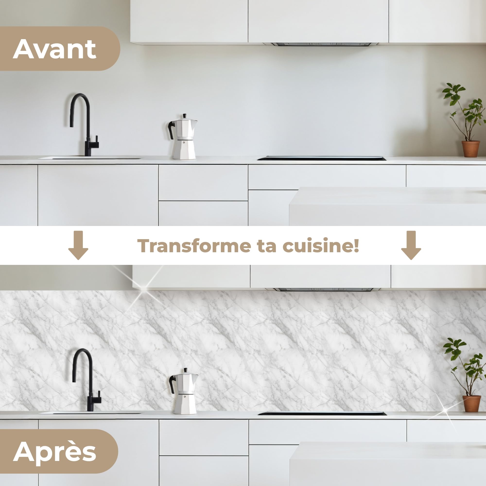 KitchenYeah© Paraschizzi Cucina Adesivo 60x500 cm Pannello Parete Paraspruzzi per Piano Cottura Classico - Marmo - Grigio