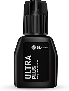BL Lashes (Blink) Ultra Plus Extra Strong Eyelash Extension Glue | 2-3 Sec Drying | 7 Weeks Great Retention | Black Adhesive | Long Lasting | Professional Supplies (10g)