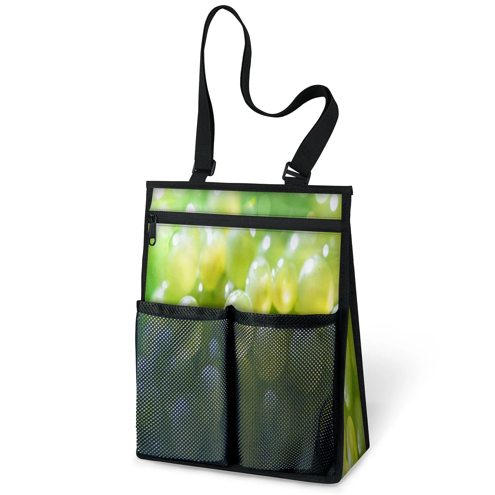 Ourtheme Grapes Pattern Portable Shower Bag for Travel Gym Camp Beach Tote Shower Caddy Bags Hanging Toiletry Organizer