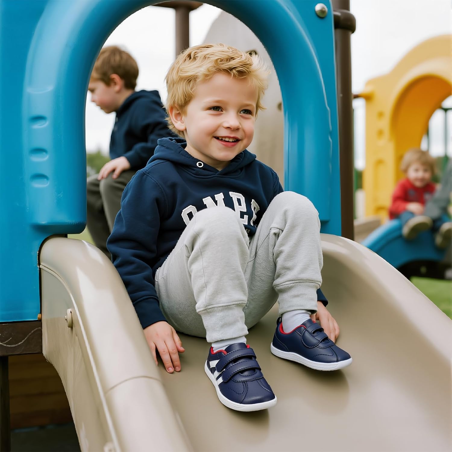 Toddler Wide Toe Box Barefoot Shoes Girls Boys Sneakers Zero Drop Fashion Kid Tennis Running Shoes Lightweight Non-Slip Comfortable First Walking Shoe Outdoor Activities School - Image 3