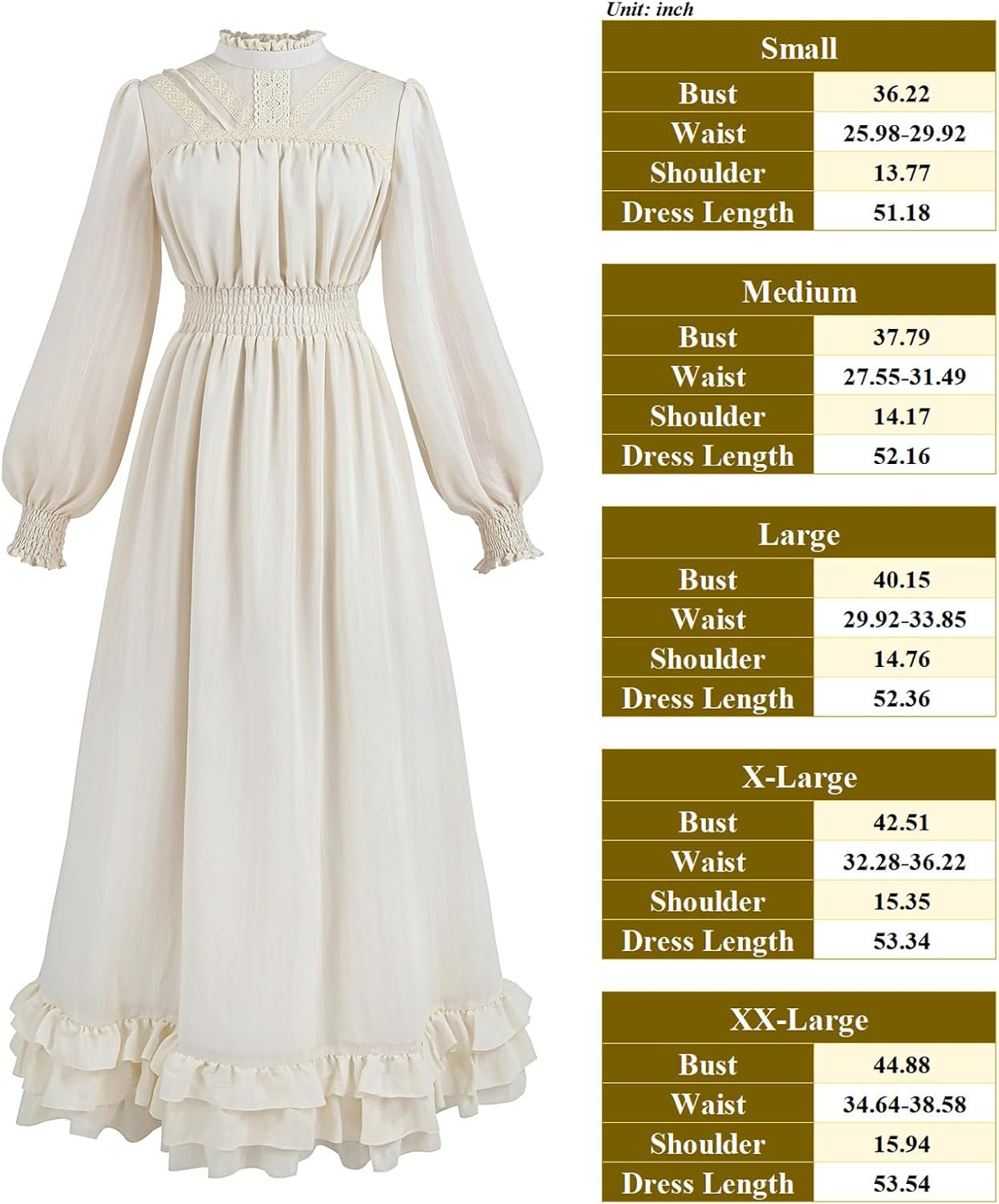 LTAKK Renaissance Costume women Victorian Edwardian Dress Medieval 1800s Dresses with Belt