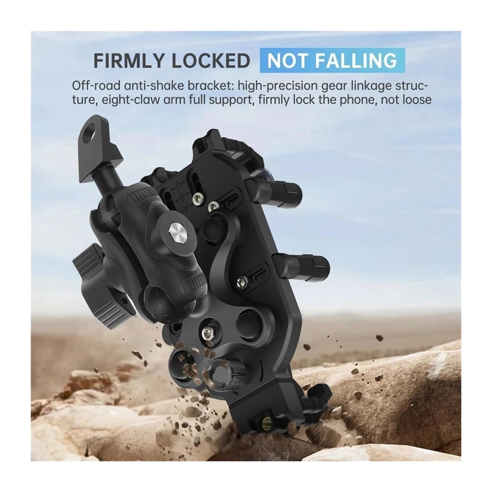 pour Moto Support Navigation GPS pour Moto Vélo Téléphone Support GPS Navigation Vibration Mobile 360 Rotation Antivol Sécurité Résistant(Rearview Mirror)