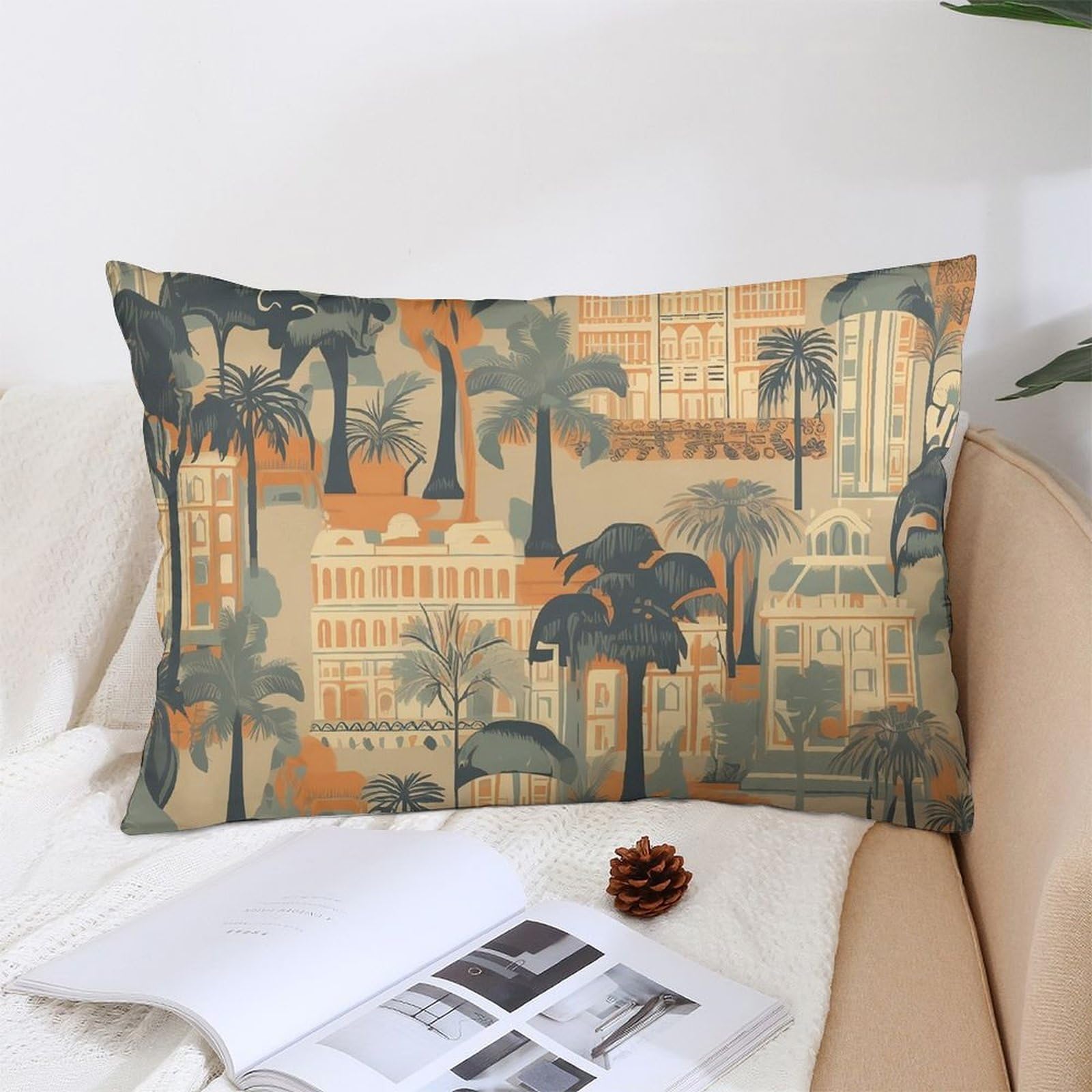 NTVOWPZO Decoration Throw Pillow Covers 12 "x20 Pillowcases Covers Tropical Palm Tree Soft Pillowcases Modern Farmhouse Home Decor Sofa Cushions Covers for Couch Bed Living Room