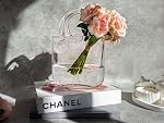 OLEEK Purse vases for Flowers (Handmade) Glass Bag vase -10 Inches- Blue for centerpieces & Fish Bowl - Handbag Unique Flower vase Decorative - Glass Handbag vases for Cute Room Decor