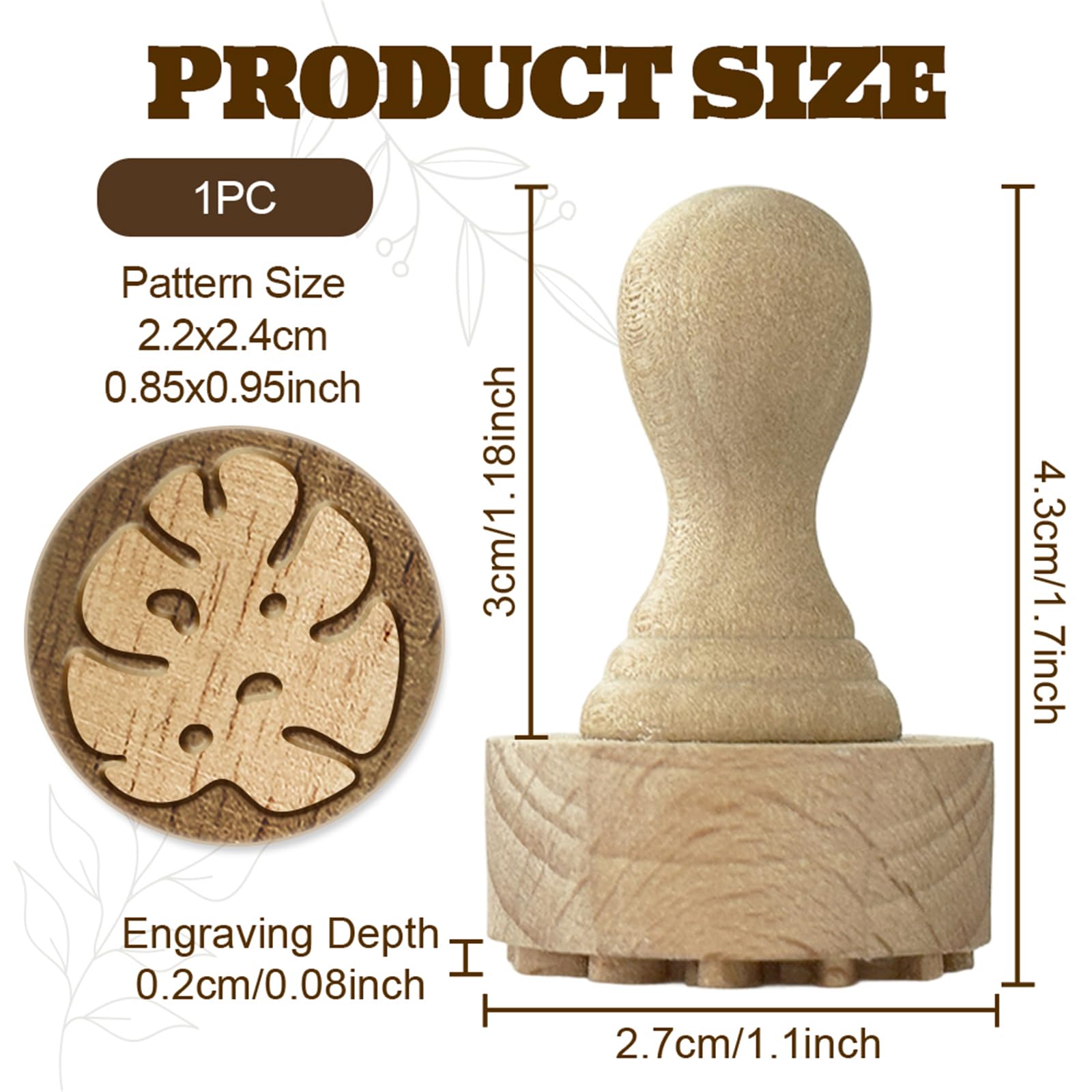 Monstera Leaf Wooden Stamps - DIY Crafting -2 Monstera Leaf Wooden Stamps - DIY Crafting -2