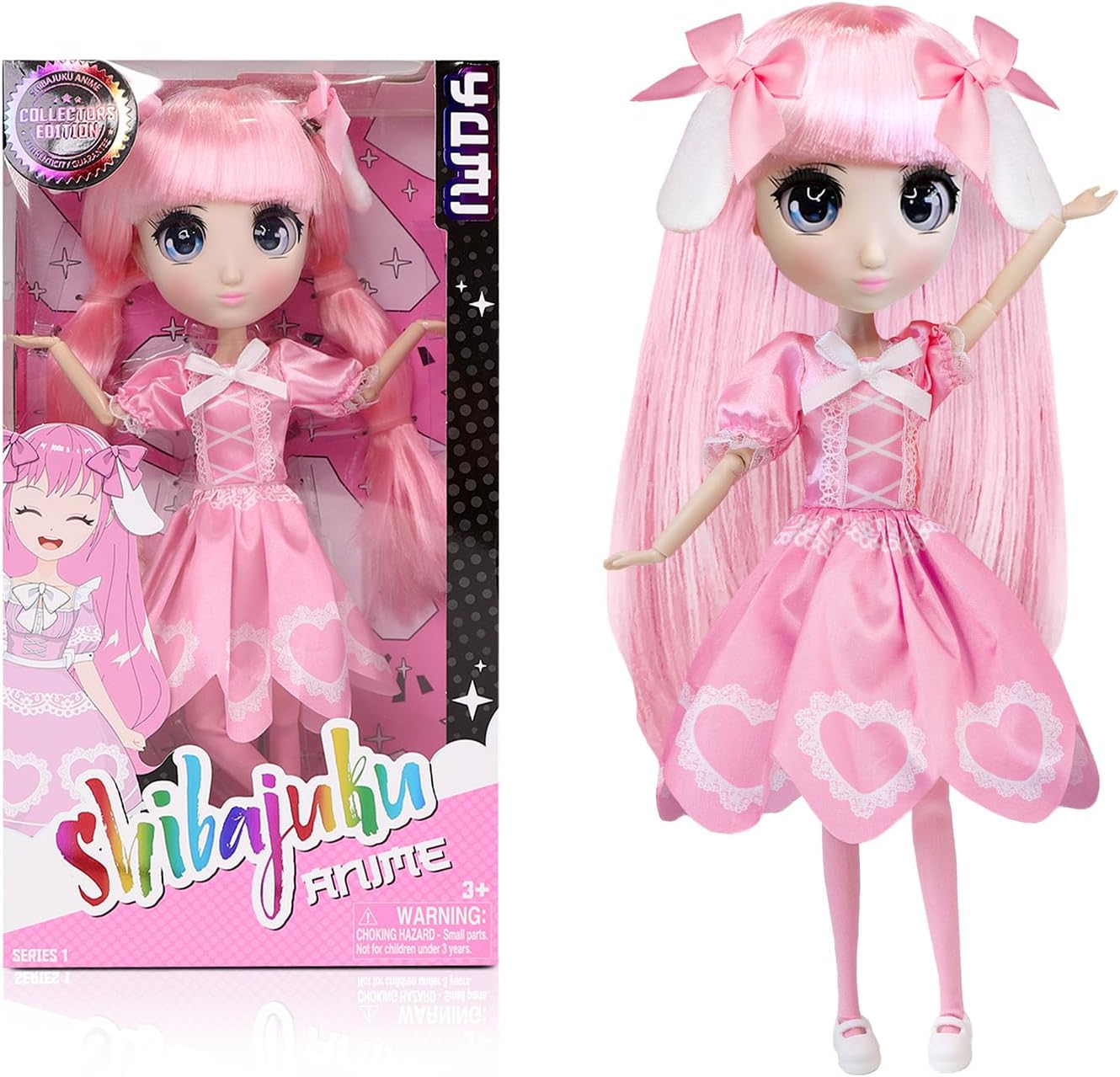 BANDAI Akira Doll 30 cm - Official Licensed Shibajuku Anime - Large Kawaii Style - Collector's Doll Akira Edition with Accessories - Toy for Children from 3 Years - HUS3036