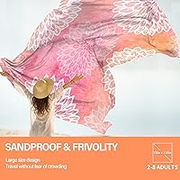 Vista 16 de Beach Blanket Oversized Extra Large 78" X 81",Waterproof Sandproof Beach Blanket 1-7 Adults Lightweight Durable for Travel Camping Hiking Picnic