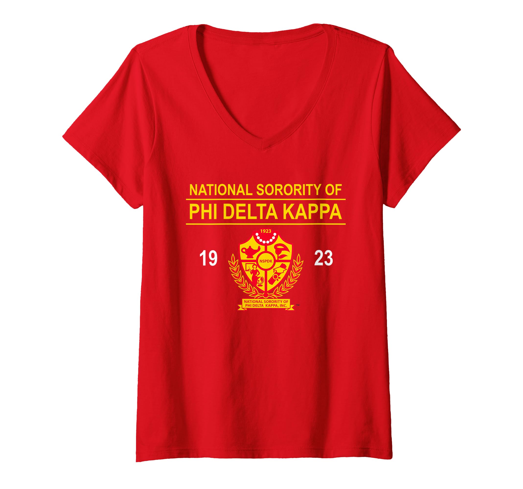 Womens National Sorority Of Phi Delta Kappa Est 1923 2308072 V-Neck T-Shirt