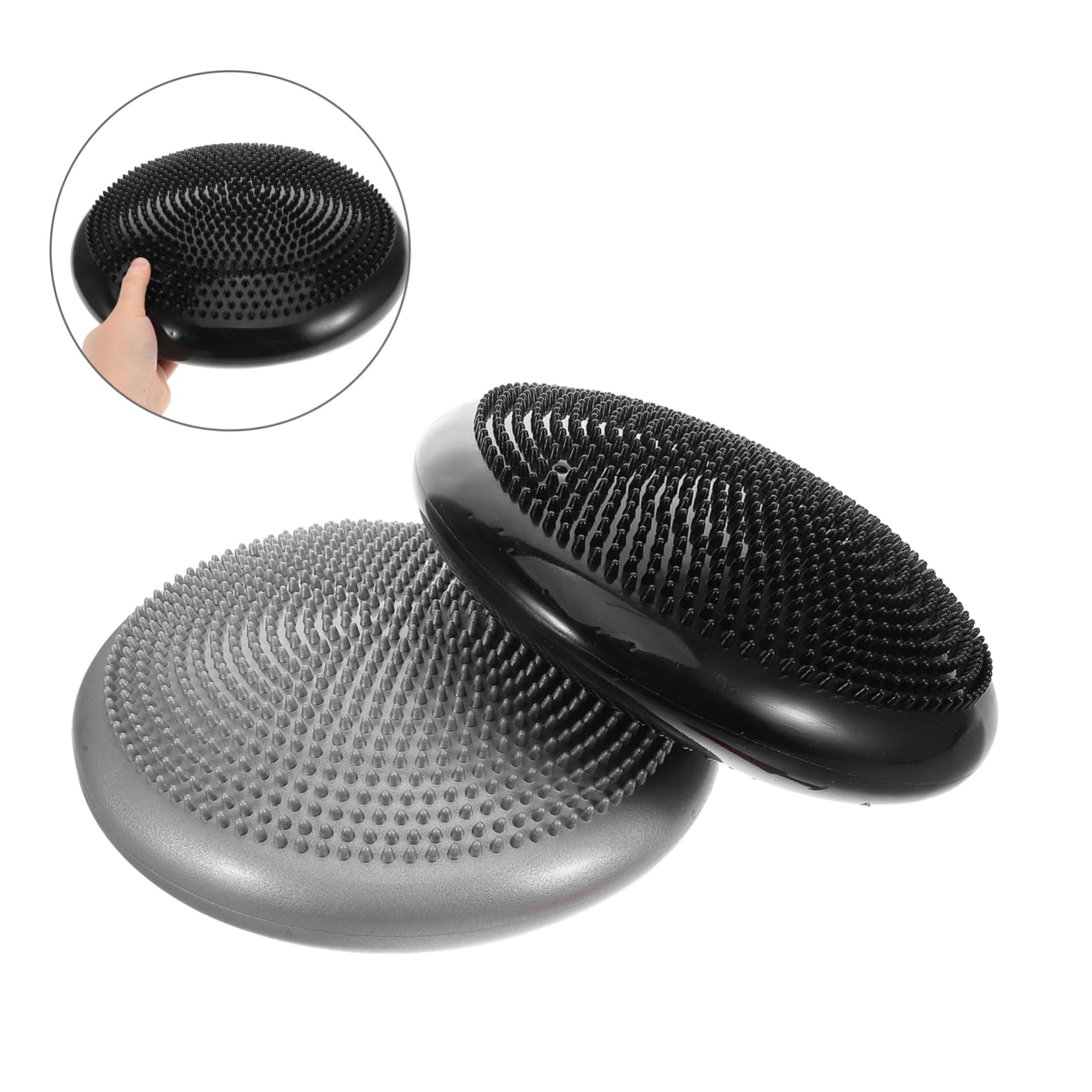 Cuscino di Equilibrio Gonfiabile Pvc Rotondo 2 Pezzi