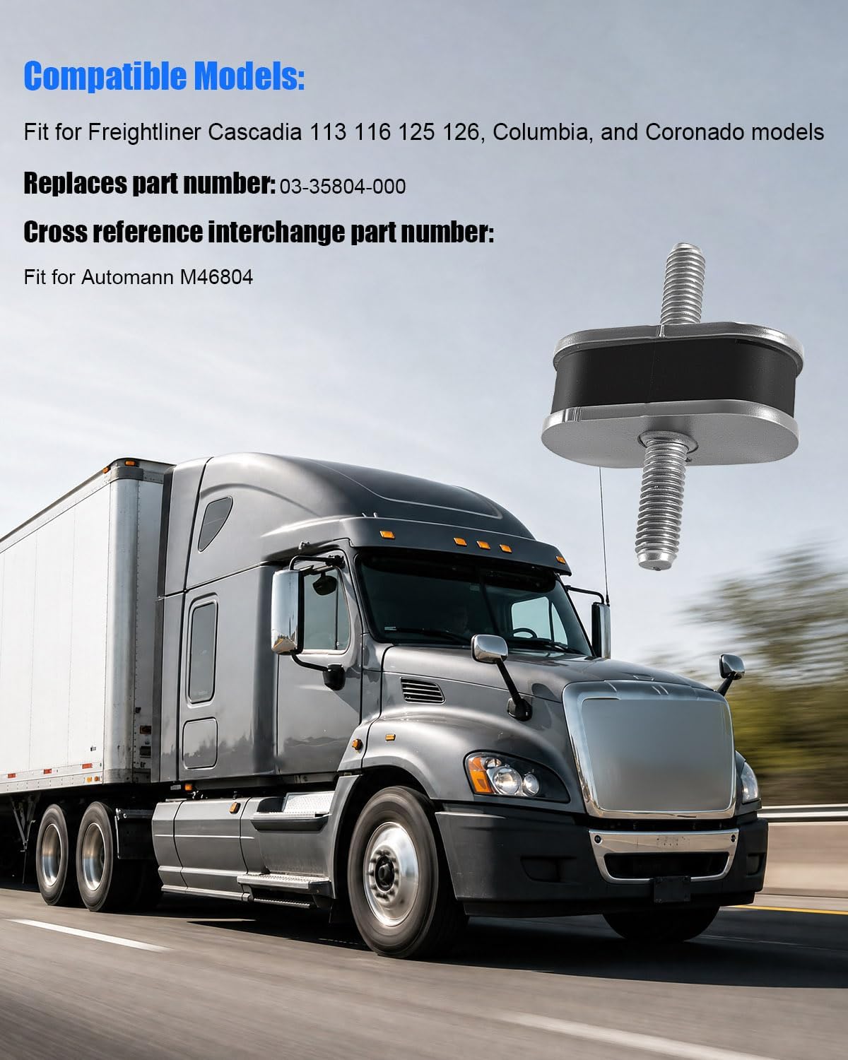 03-35804-000 Front Air Cleaner Isolator Mount Fit for Freightliner Columbia