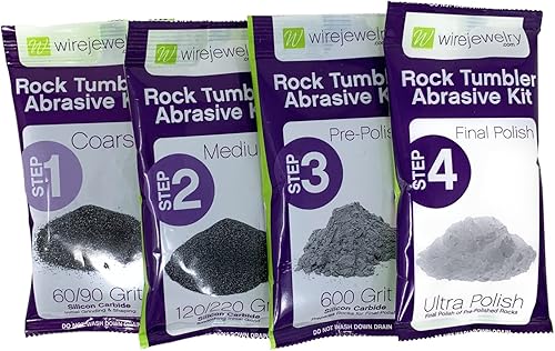 WireJewelry Kit de vaso abrasivo de grano y pulido de 4 escalones, un solo lote