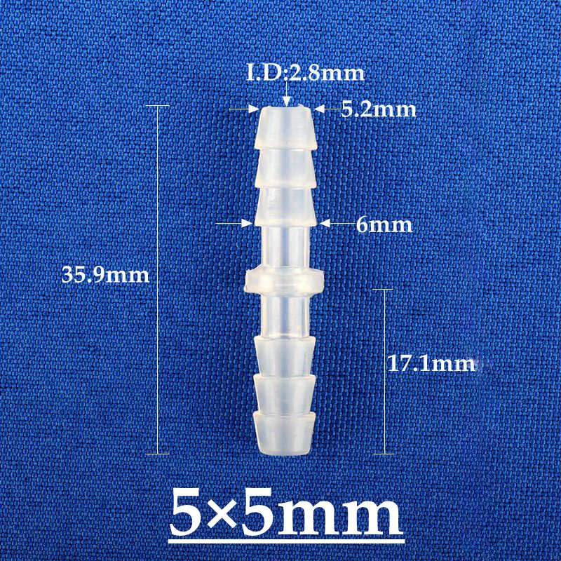5 piezas de conectores de púas de PE de grado alimenticio de 3 a 14 mm for acuario, tanque de peces, bomba de aire, manguera, conector de acoplamiento igual for tubería de agua blanda(5mm PP,200pcs)