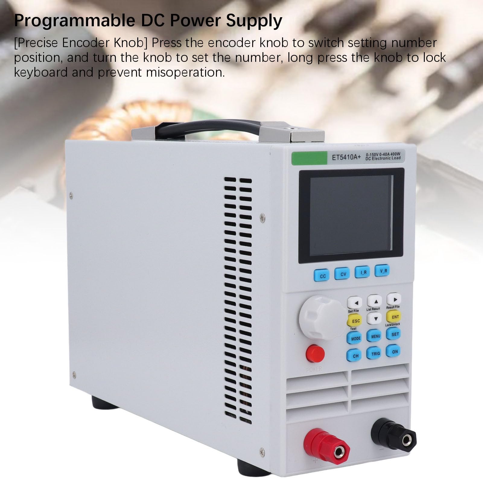 FTVOGUE Programowalny Zasilacz Prądu Stałego Regulowany Zasilacz Prądu Stałego Zmienny 2 Kanały 0–150 V 0–20 A 400 W z Portem USB do Laboratoryjnej Naprawy (wtyczka UE)