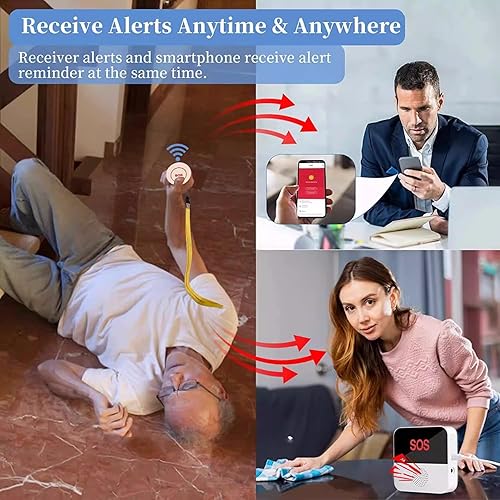 Miniatura 6 de Los mejores sistemas de alerta de vida para personas mayores sin tarifa mensual - Sistema de monitoreo WiFi para ancianos con buscapersonas mayores