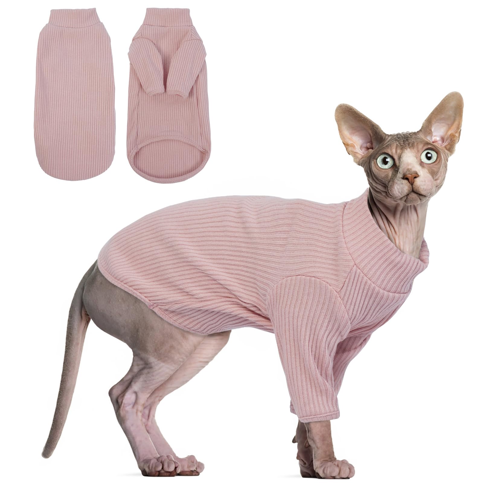 Cat Clothes, Sphynx Cat Clothing, Sphynx Cat Jumper, Cat Clothes For Cats Only, Hairless Cat Jumper, Breathable Cat Pyjamas, Warm Cat Coat, Cat Sweater, Cat Vest For Sphynx, Devon Rex-M — view 11