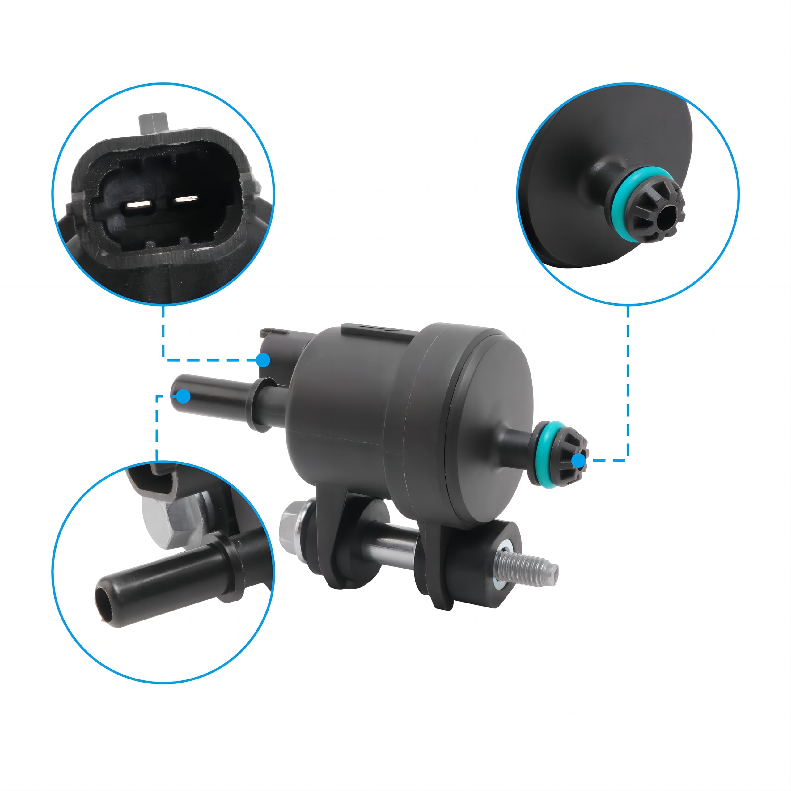 12690512 911-082 Valvola di spurgo a solenoide compatibile con Chevy GMC Acadia Terrain Impala Traverse Cadillac SRX Buick Enclave - Sostituisce 12610560 55593172