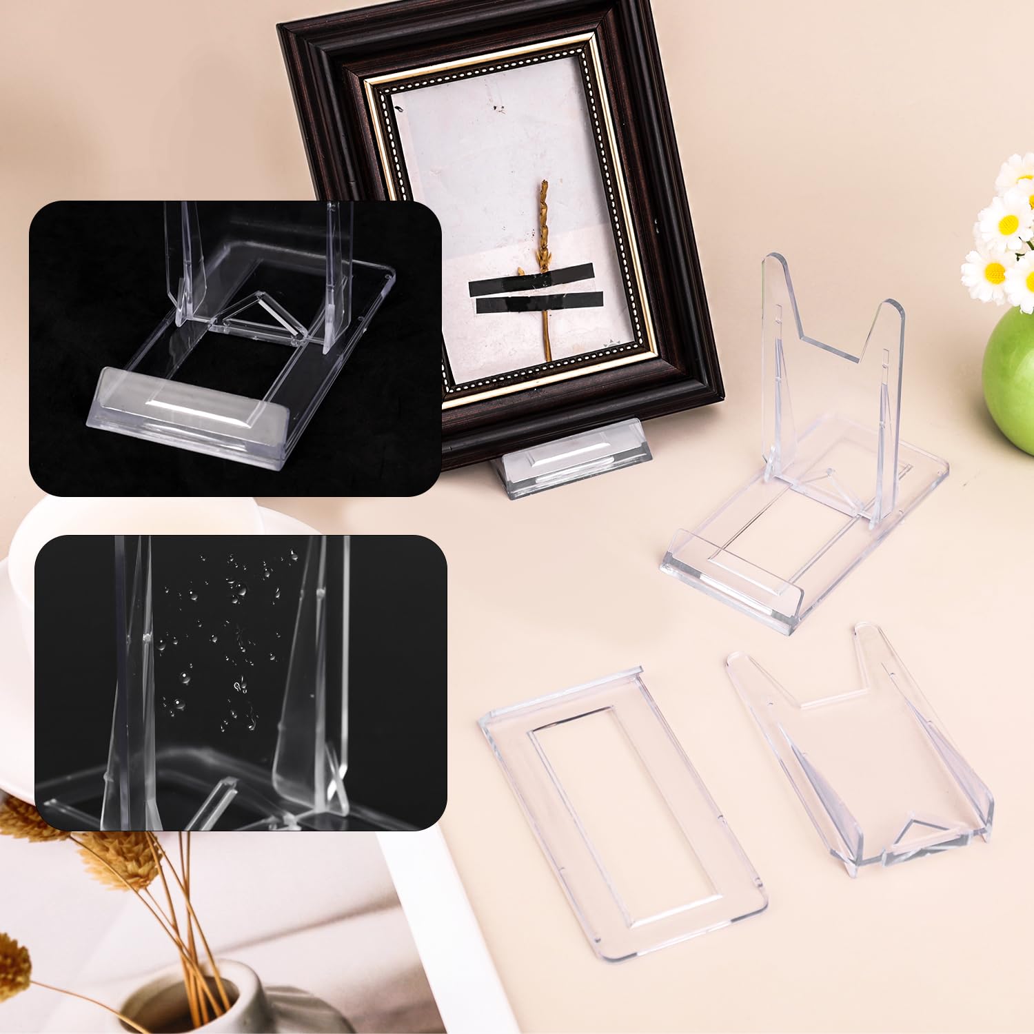 6 Présentoirs En Acrylique Transparent - Support Réglable Pour Bijoux, Livres, Téléphones, Décoration Mariage, Bureau