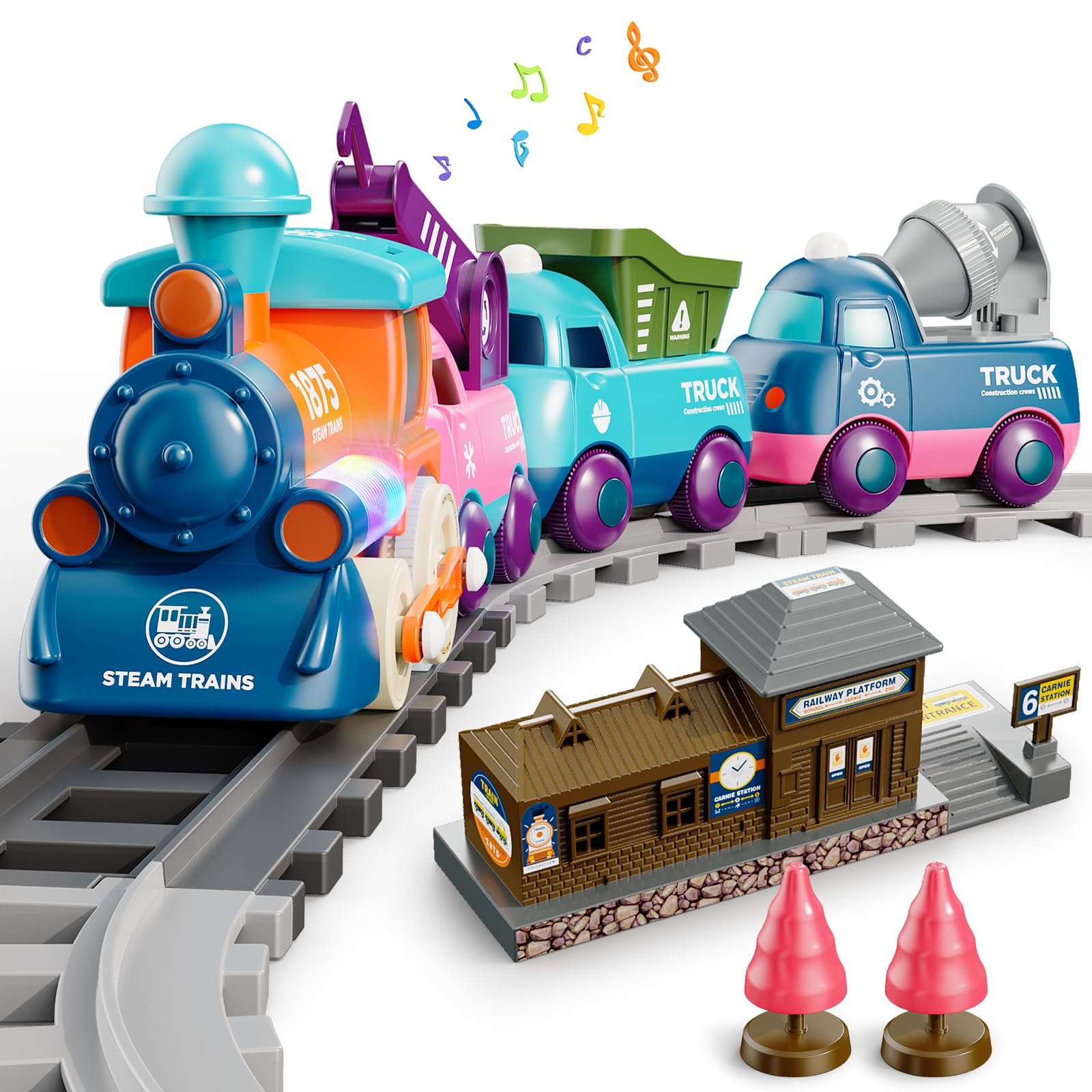 Amazon.com: Lipneaed Train Set for Toddlers, Magnetic Train Toys