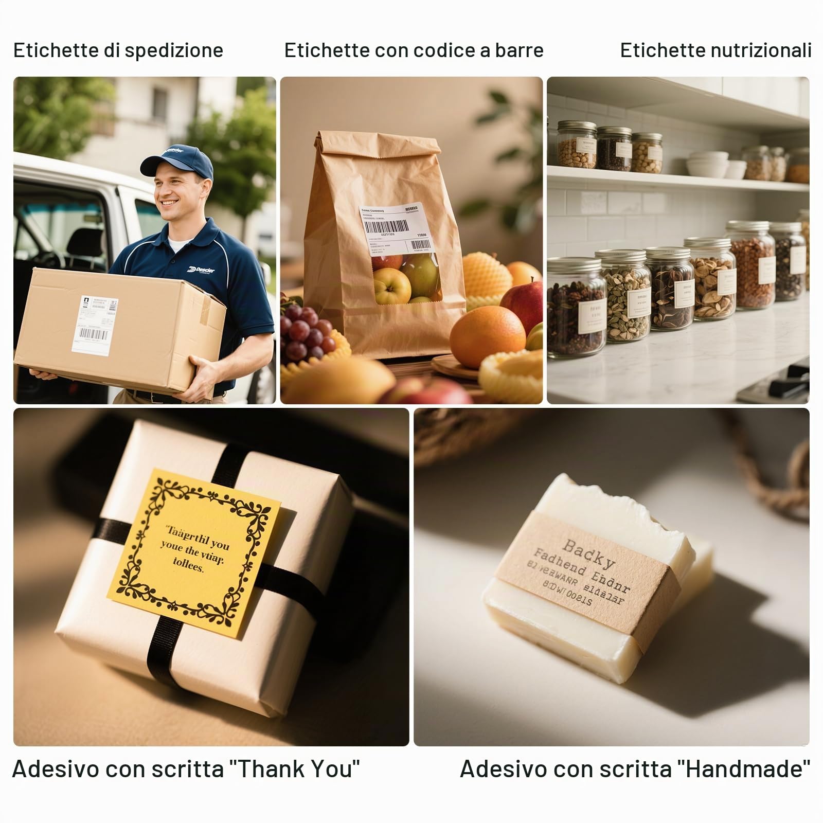 Bisofice Stampante Termica Etichette Bluetooth, Stampante Etichette 4x6 di Spedizione e Postali, per Amazon, Shopify, UPS, DHL, DPD (Adatto etichette 30-110 mm, Velocità stampa 152 mm/s)