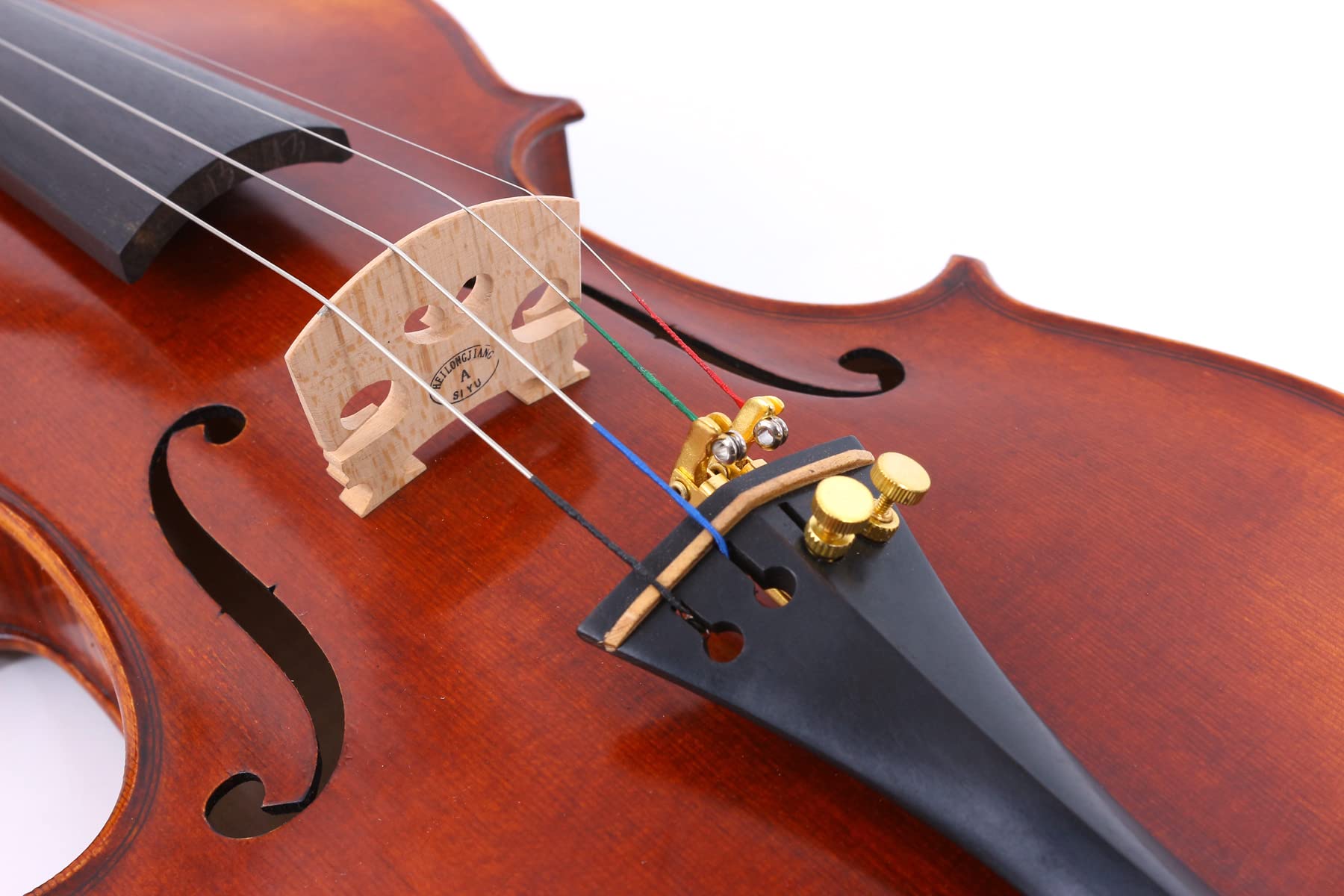 Yinfente Master 4/4 Violino Stradivari Modello Bel Suono - Fiamma Acero, Ebano - Con Caso Libero e Arco - Un Pezzo