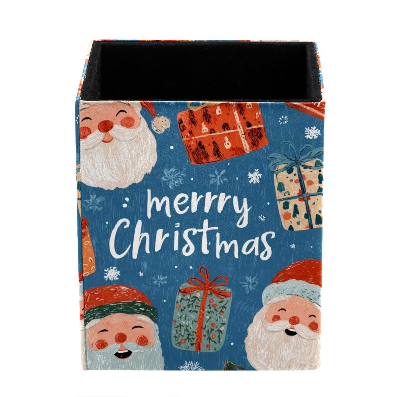 sanfly fish Merry Christmas Desktop Storage Box Pencil Holder, Stationeries and Desk Supplies Organizer for Home, Office & School