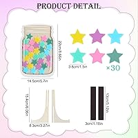 Vista 2 de Tarro magnético de estrellas, tarros de estrella de recompensa para niños, tarro magnético de estrella de recompensa para tablero de aula, tarros