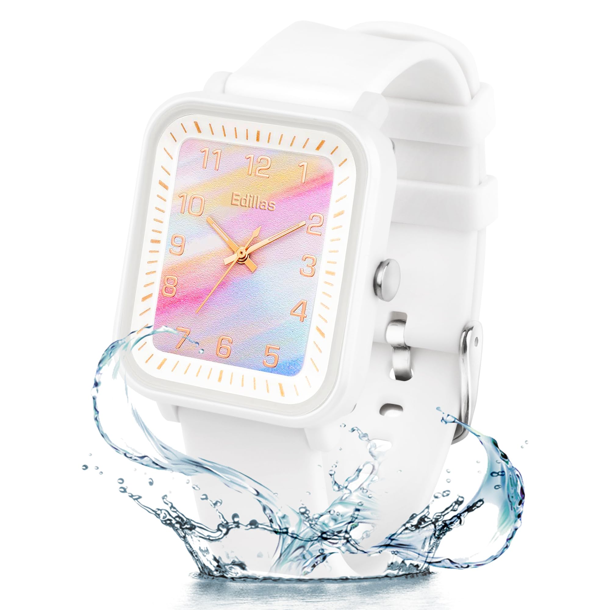 Kids Teens Watch Analog Girls Boys,50M Waterproof Stylish Watch for Children,Students with Soft Silicone Strap for Kids Teens Over 8 Years Old