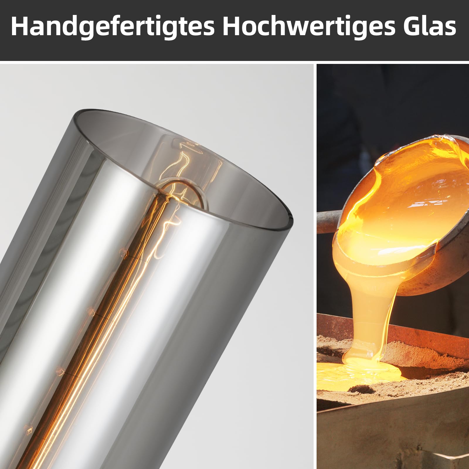 CBJKTX Hängelampe Vintage Hängeleuchte Esstisch-Pendelleuchte 3 Flammig | Glas Esstischlampe Industrial E27 Esszimmerlampe Höhenverstellbar Pendellampe Hängend für Küche Wohnzimmer ohne Leuchtmittel